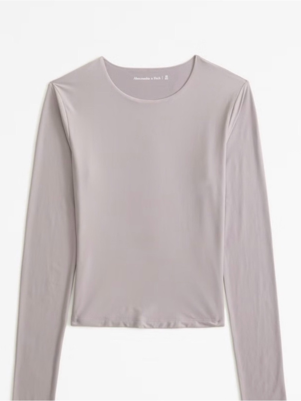 Abercrombie & Fitch Seamless Long-Sleeve Crewneck Top in Taupe size Medium